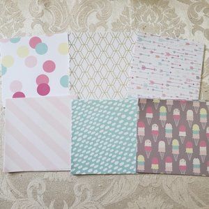 Hand cut 54 Blank Thank You note cards 4x4